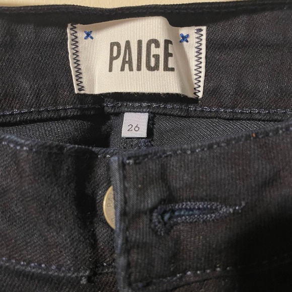 PAIGE Black Denim Ankle Skinny Jeans NWT - Picture 3 of 6